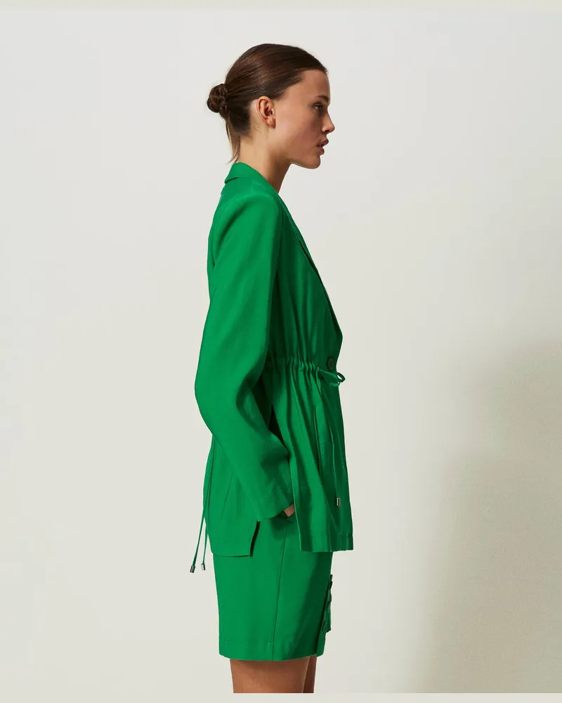 Actitude by Twinset Jacken und Outerwear - Blazer mit Tunnelzug, Farngrün, Größe Farngrün