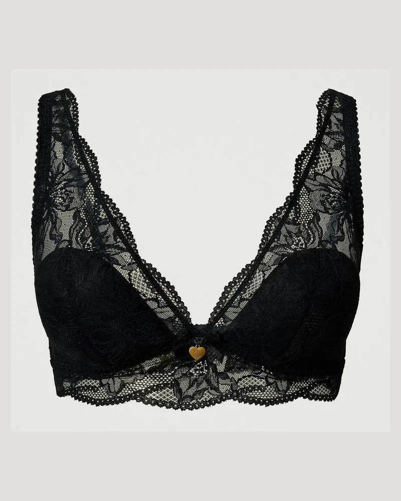 Twin-Set Unterwäsche - Bralette aus Spitze, Schwarz, Größe: 4-B 