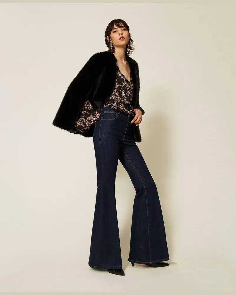 Twin-Set Flare-Jeans mit fünf Taschen 