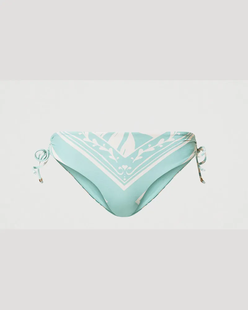 Twin-Set Bademode - Bedruckte Bikinihose mit Tunnelzug, Foulard-Print Green Marine / Green Marine, Größe Foulard-print