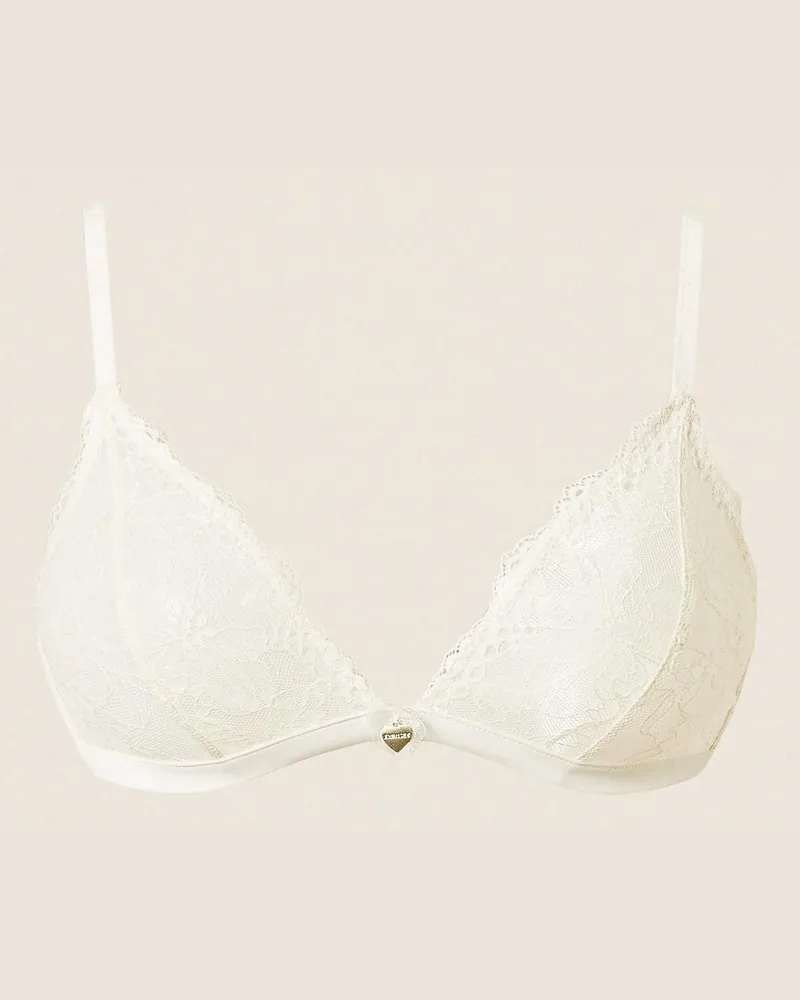 Twin-Set Triangel-BH aus Spitze, Damen, Perlmutt Perlmutt