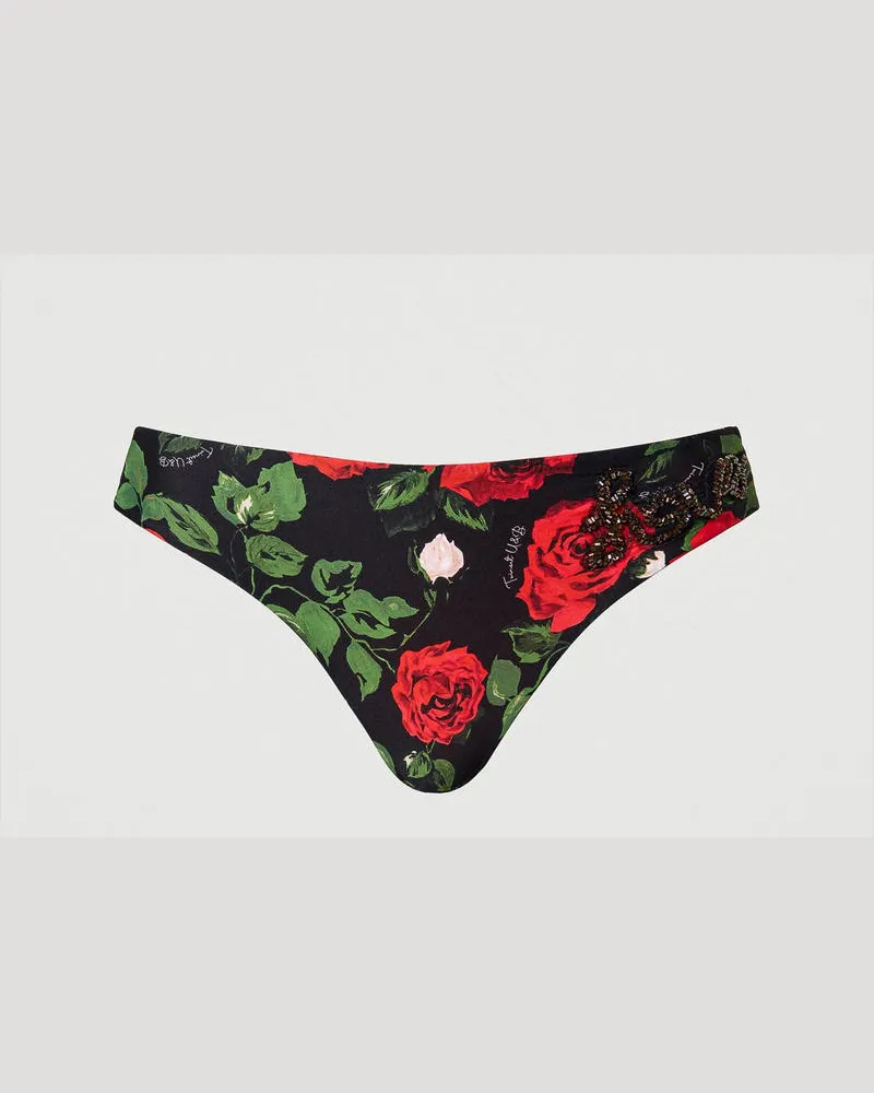 Twin-Set Bademode - Bedruckte Brazilian-Bikinihose, Print Kleine Rosen, Mit Blumen, Größe: I 