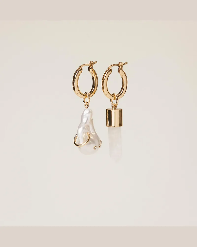 Twin-Set Asymmetrische Ohrringe mit Anhängern New