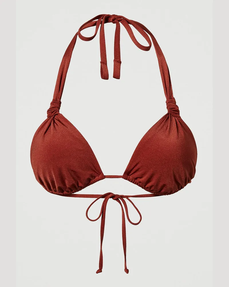 Twin-Set Bademode - Triangel-Bikinitop mit Raffungen, Canyon Land, Größe Canyon