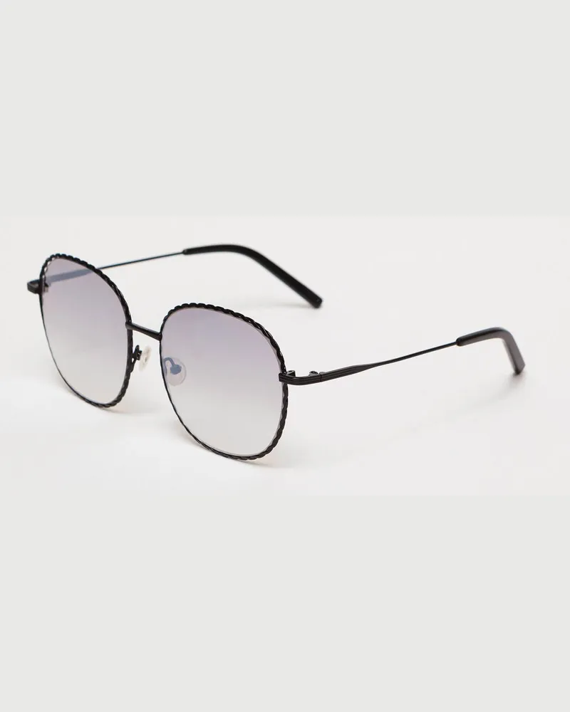 Twin-Set Accessoires - Runde Sonnenbrille, Schwarz, Einheitsgröße Schwarz
