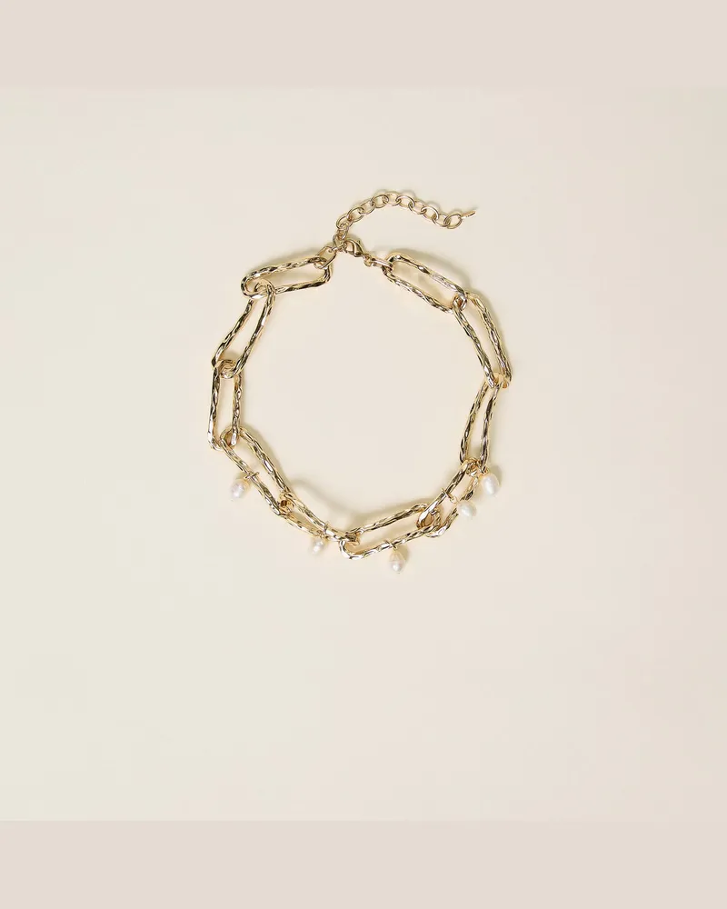 Twin-Set Halsnahe Kette mit Perlen New