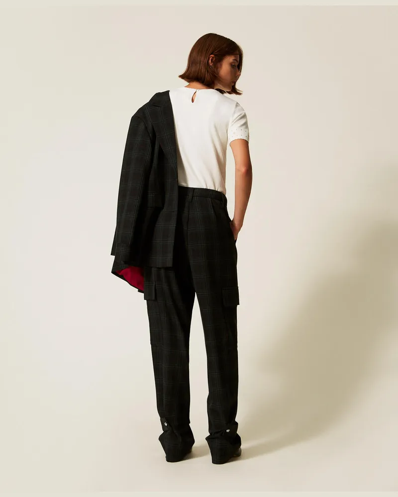 Actitude by Twinset Hosen - Cargohose mit Tartanmuster, „Daily Tartan"-Grün, Kariert, Größe „daily