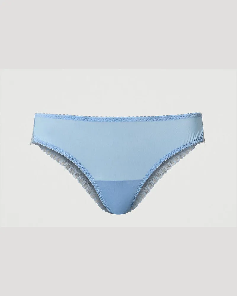 Twin-Set Unterwäsche - Brazilian-Slip aus Spitze, "Blue Topaz"-Azur, Größe: III 