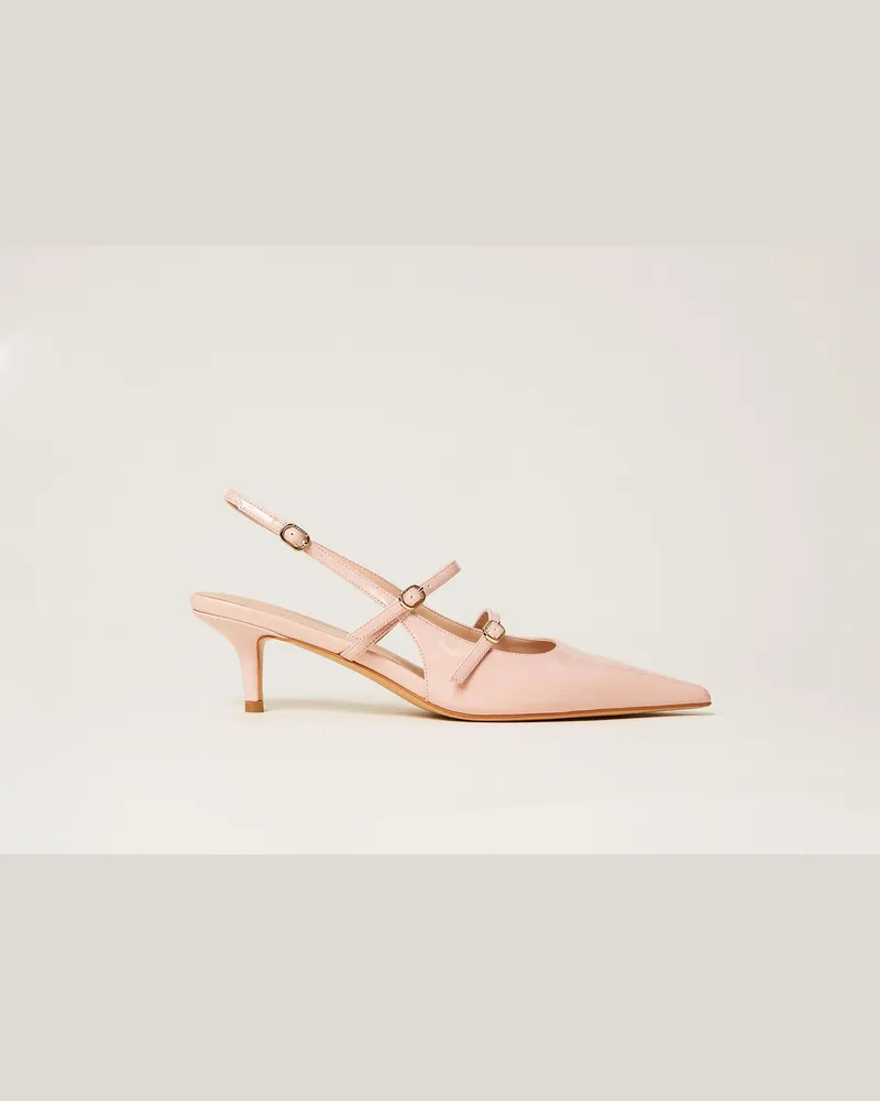 Twin-Set Schuhe - Slingback-Pumps mit Riemchen, "Candy Peach"Rosa, Größe Candy