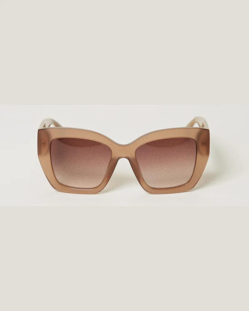 Twin-Set Accessoires - Opalisierende Oversized-Sonnenbrille, "Shiny Opal"-Taubengrau, Einheitsgröße Shiny