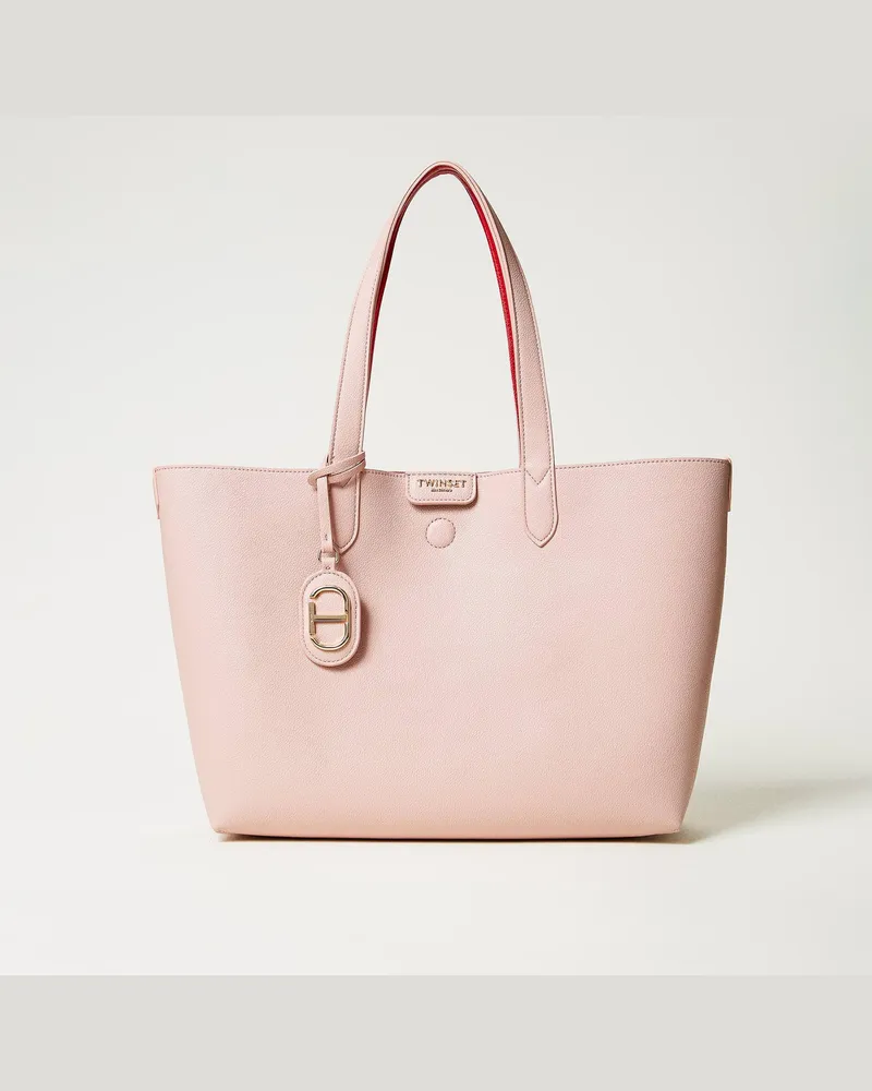 Twin-Set Taschen - Wendbarer Shopper „Everywhere", Zweifarbig "Parisienne"-Rosa / Rot, Einheitsgröße 