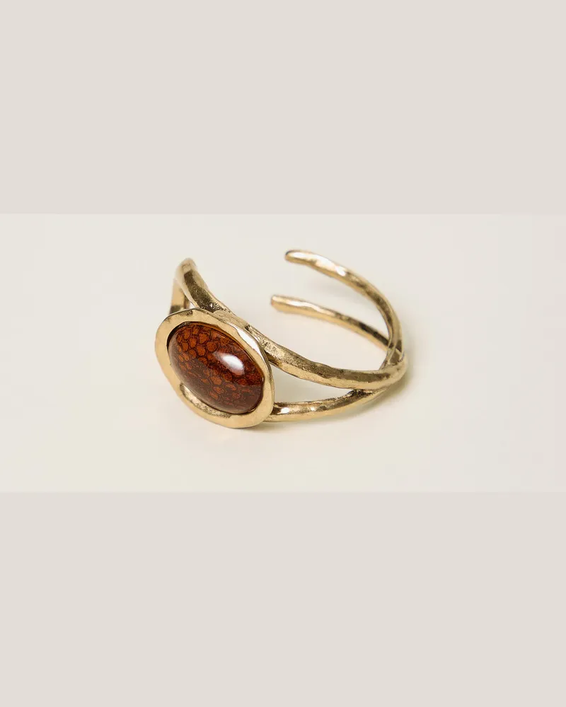Twin-Set Armband mit Animal-Cabochon „kupfriges