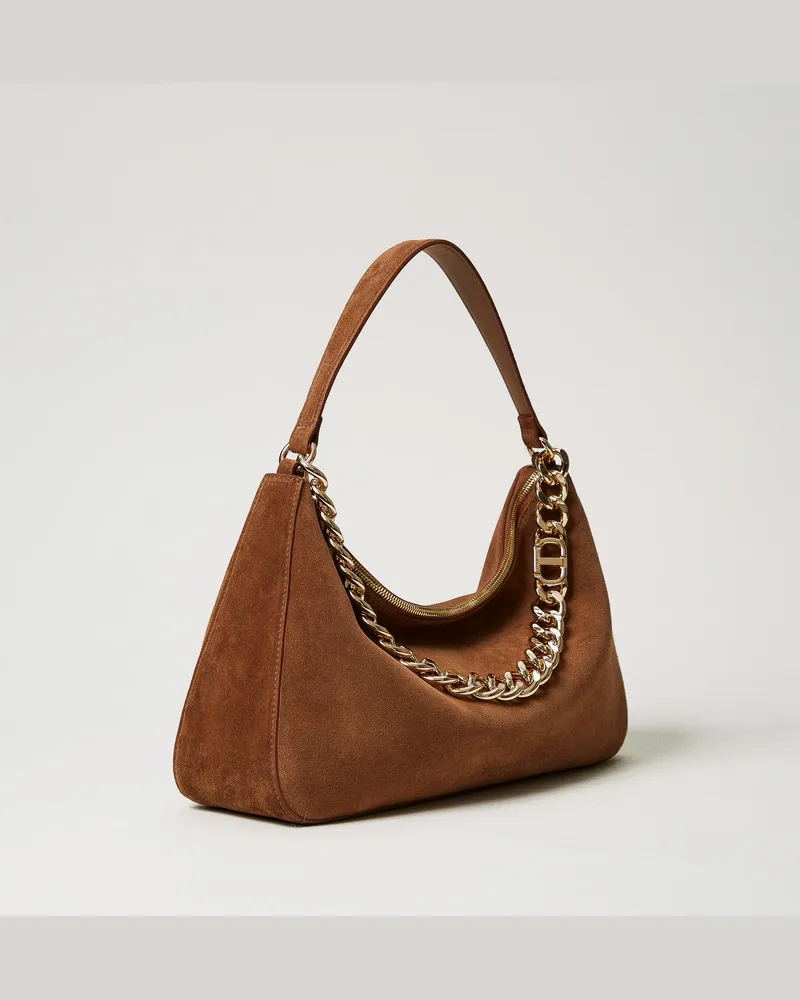 Twin-Set Taschen - Mittelgroße Tasche „Liliane" aus Rauleder, Einheitsgröße Leder