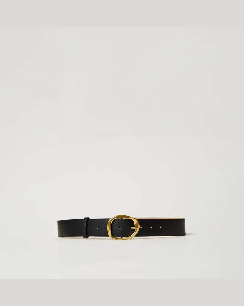 Twin-Set Accessoires - Gürtel mit formschöner Schnalle, Schwarz, Größe Schwarz