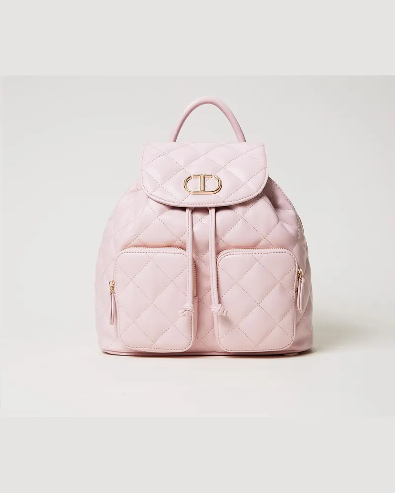 Twin-Set Taschen - Rucksack „Audrey" mit Oval T, Parisienne Rosa, Einheitsgröße 