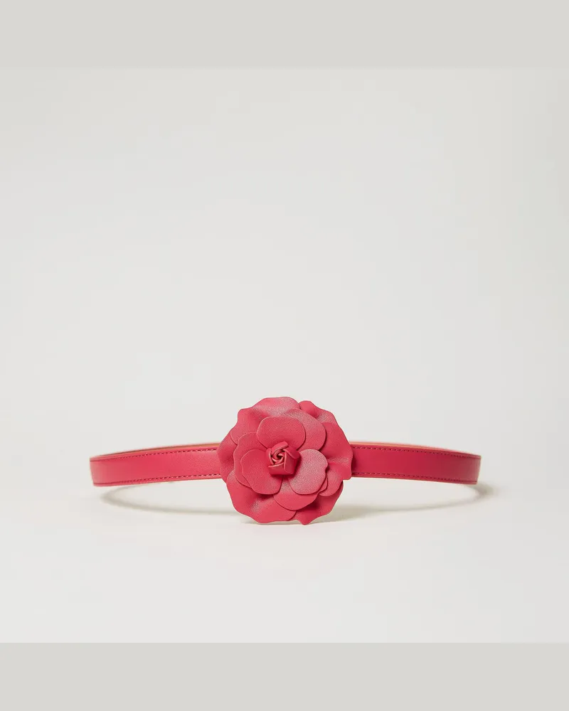 Actitude by Twinset Accessoires - Gürtel mit Blume, Dahlienfuchsia, Größe Dahlienfuchsia