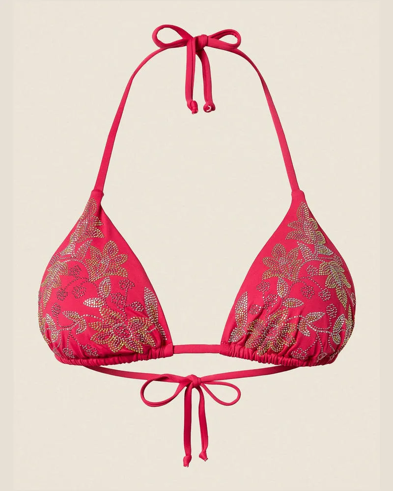 Twin-Set Bademode - Triangel-Bikinitop mit Nieten, Fuchsia Cyclamen, Größe Fuchsia