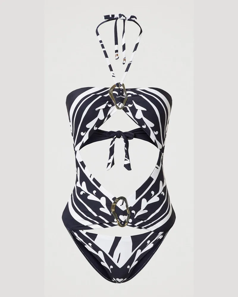 Twin-Set Bademode - Badeanzug mit Foulardprint, Foulard-Print Classic Blue / Classic Blue, Größe: 3-B 