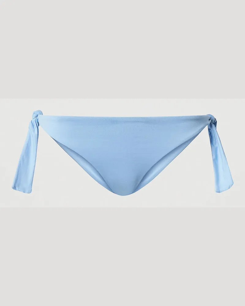 Twin-Set Bademode - Bikinitanga mit Schleifen, "Blue Topaz"-Azur, Größe: II 