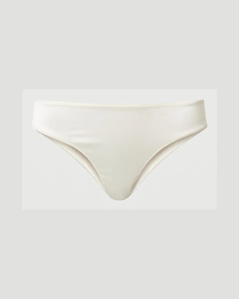 Twin-Set Unterwäsche - Brazilian-Slip aus Satin, Weiß Antique White, Größe: IV 