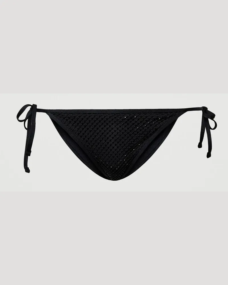 Twin-Set Bademode - Brazilian-Bikinihose mit Strasssteinnetz, Schwarz, Größe: IV 