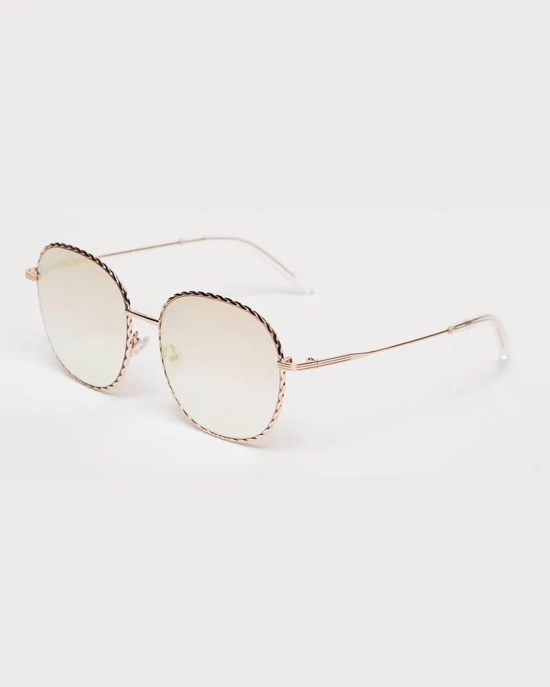 Twin-Set Accessoires - Runde Sonnenbrille, Gold Gelb, Einheitsgröße Gold