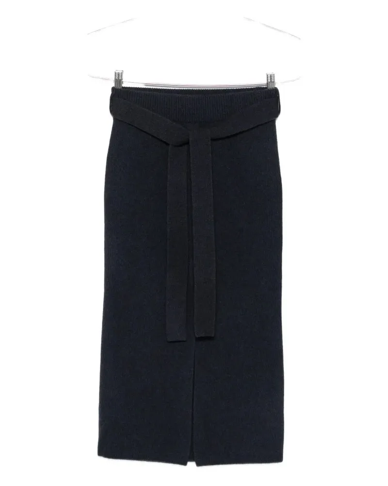Emporio Armani Wool Pencil Skirt Blue
