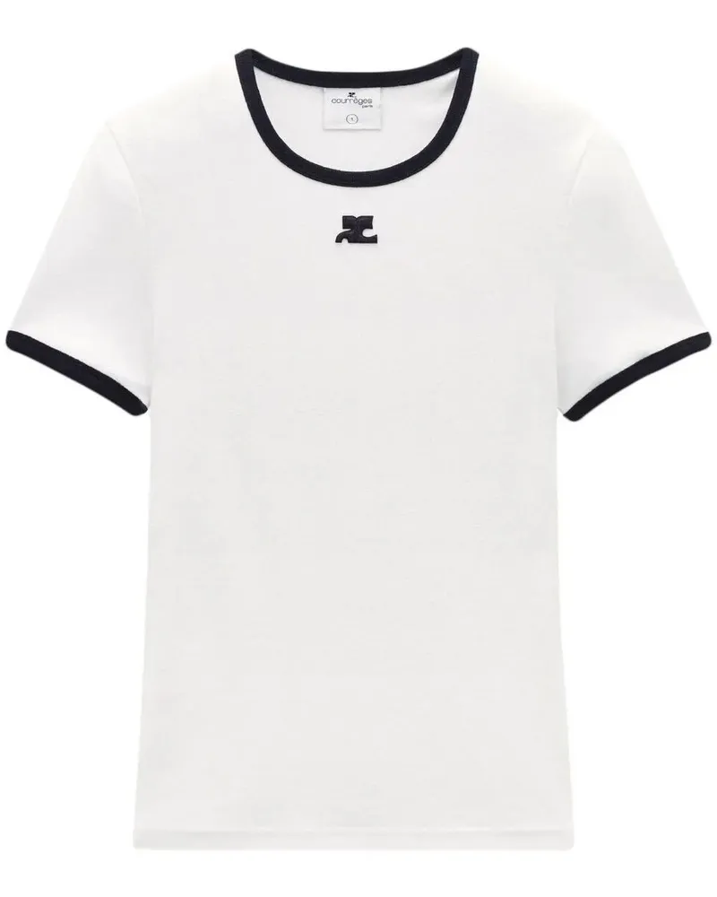 Courrèges Signature Contrast" T-Shirt White