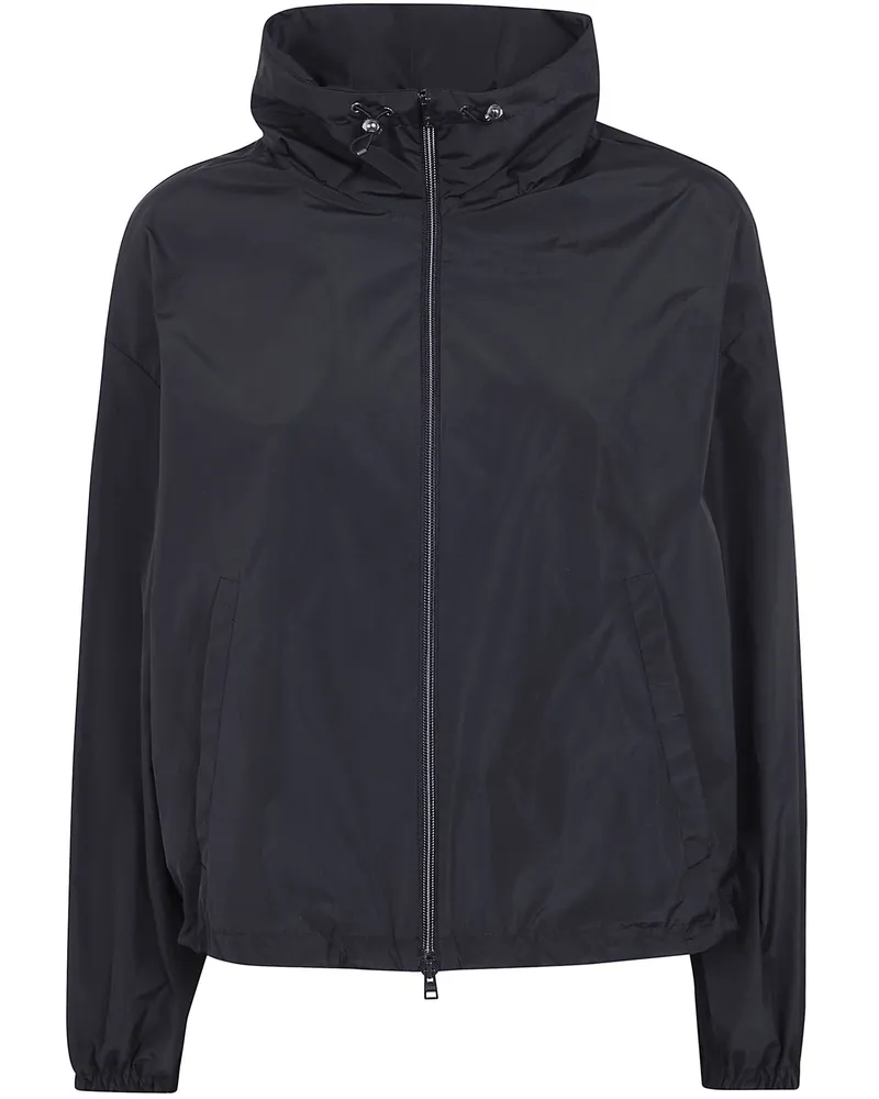 Herno Short Hooded Raincoat Black