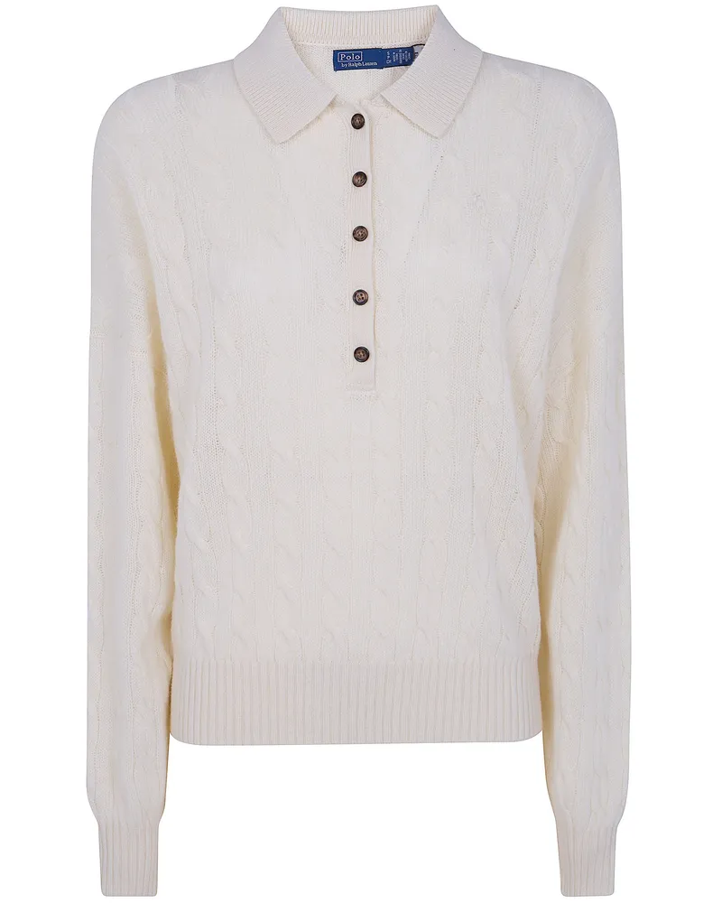 Ralph Lauren Sweater 100% Wool Cashmere "Authentic Cream White