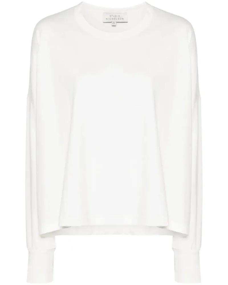 Studio Nicholson Loop Womens Long Sleeve T-Shirt White