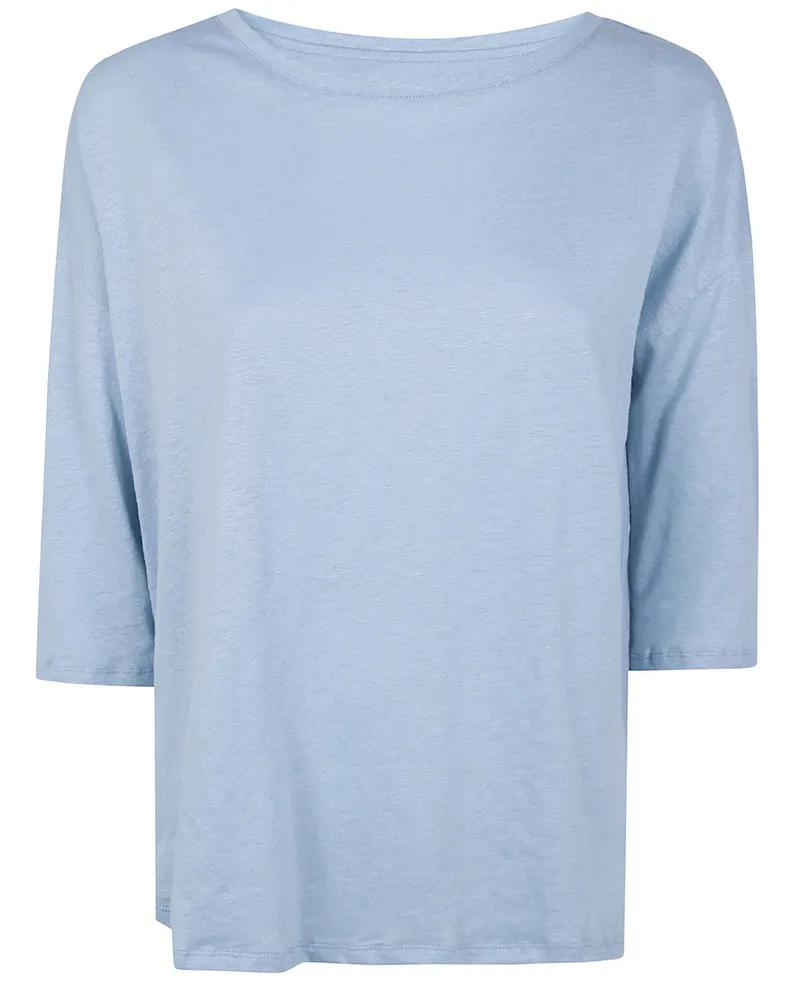 Majestic Three Quarter Sleeve T-Shirt Blue
