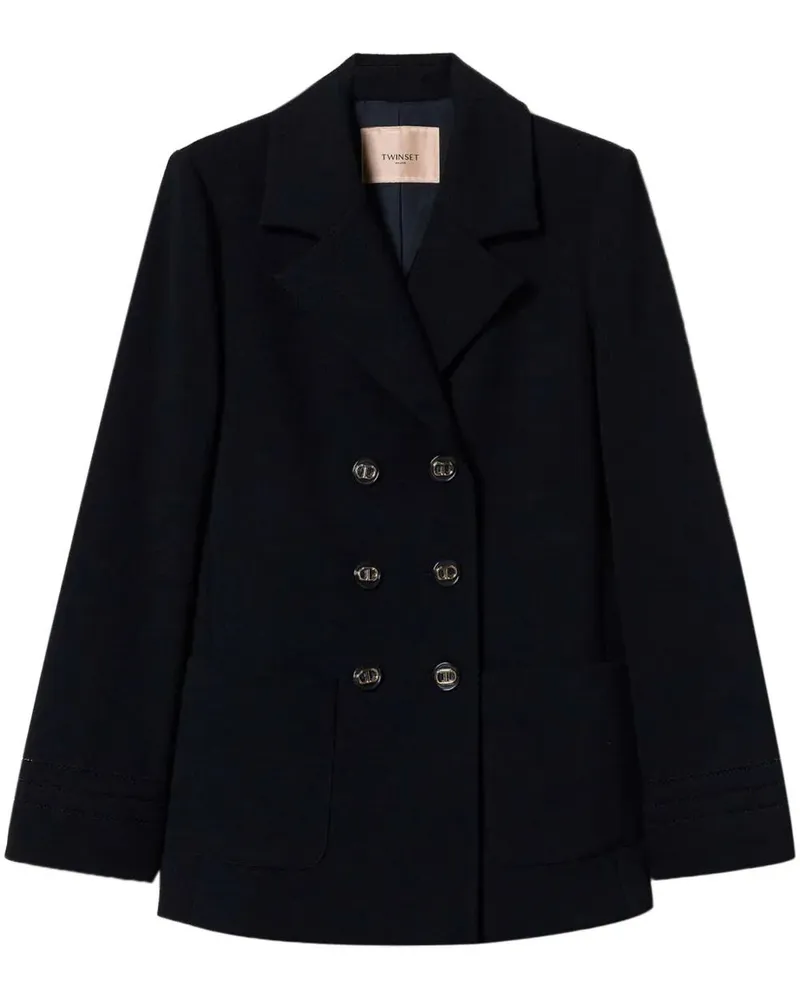 Twin-Set Doublebreast Coat By Twinset Blue