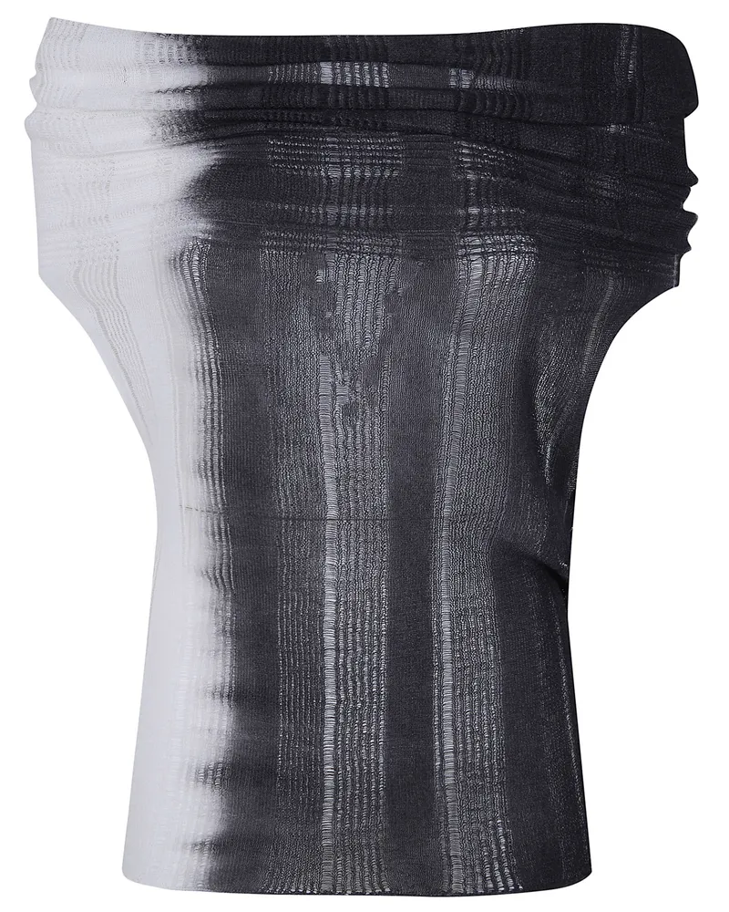 Pier Antonio Gaspari Funded Crepe Tank Top Black