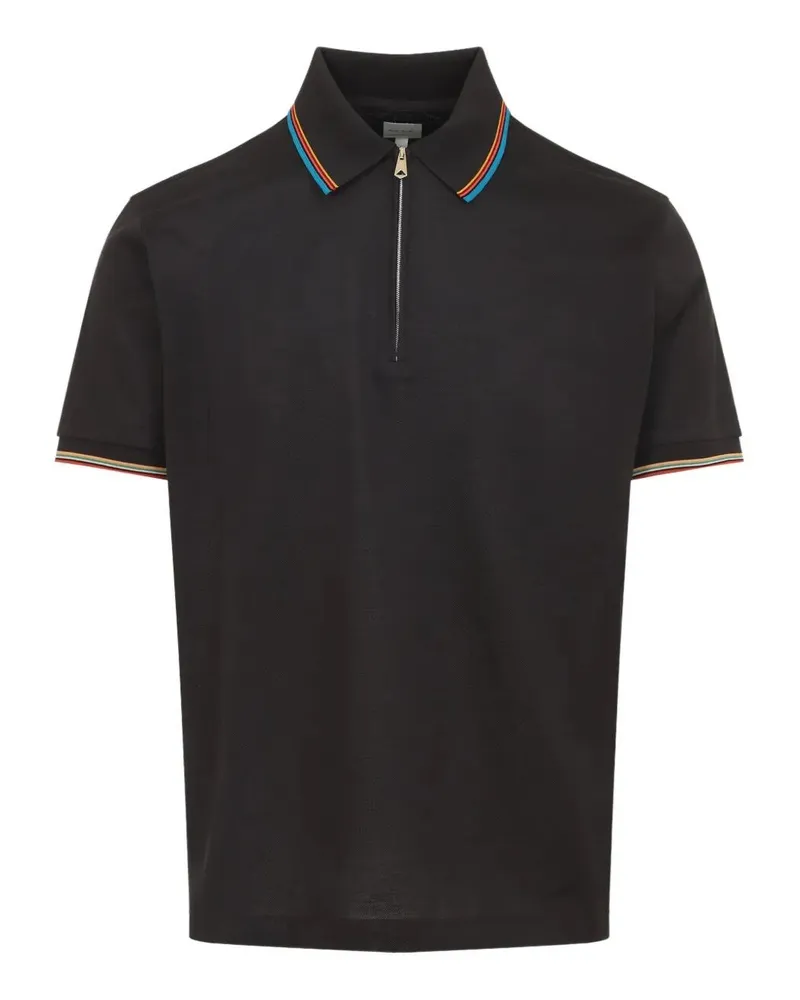 Paul Smith Mens Polo Shirt Str Detail Brown
