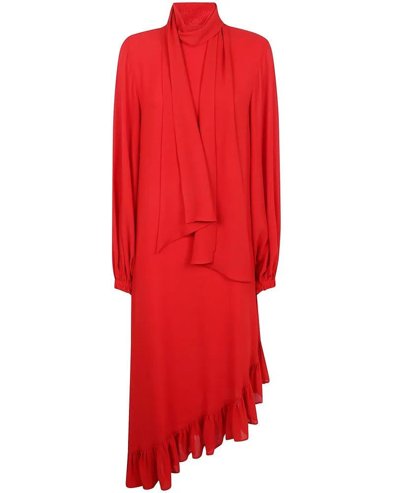 Essentiel Iflower" Pussy Bow Tie Dress Red