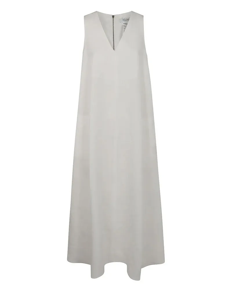Max Mara Simeone Linen Sleeveless Dress White