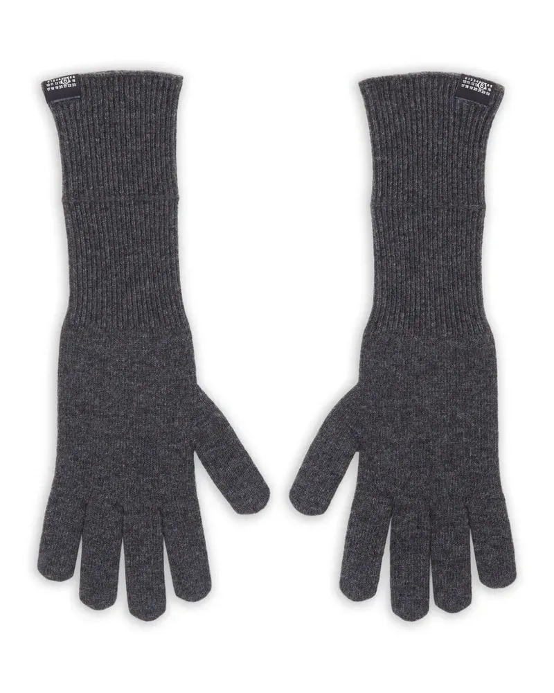 Maison Margiela Gloves Wool Dark Grey Melange Gray