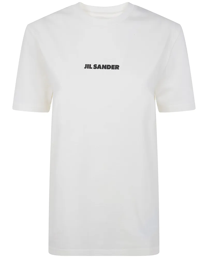 Jil Sander Crewneck Short Sleeves Classic Logo Print T-Shirt White