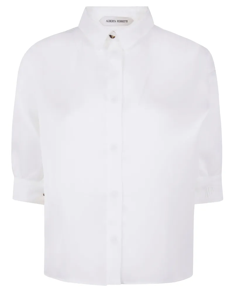 Alberta Ferretti Triple Organza Shirt White