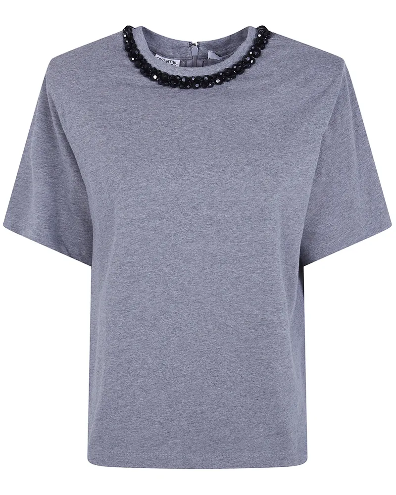 Essentiel T-Shirt Shoulderpad "Kardinal Gray
