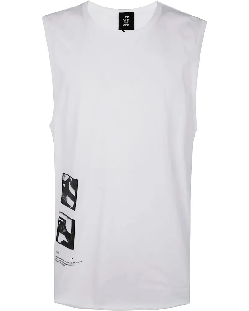 THOM KROM Men Sleeveless T-Shirt White