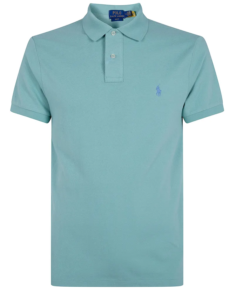 Ralph Lauren Short Sleeves Knit Classic Logo Polo Shirt Blue