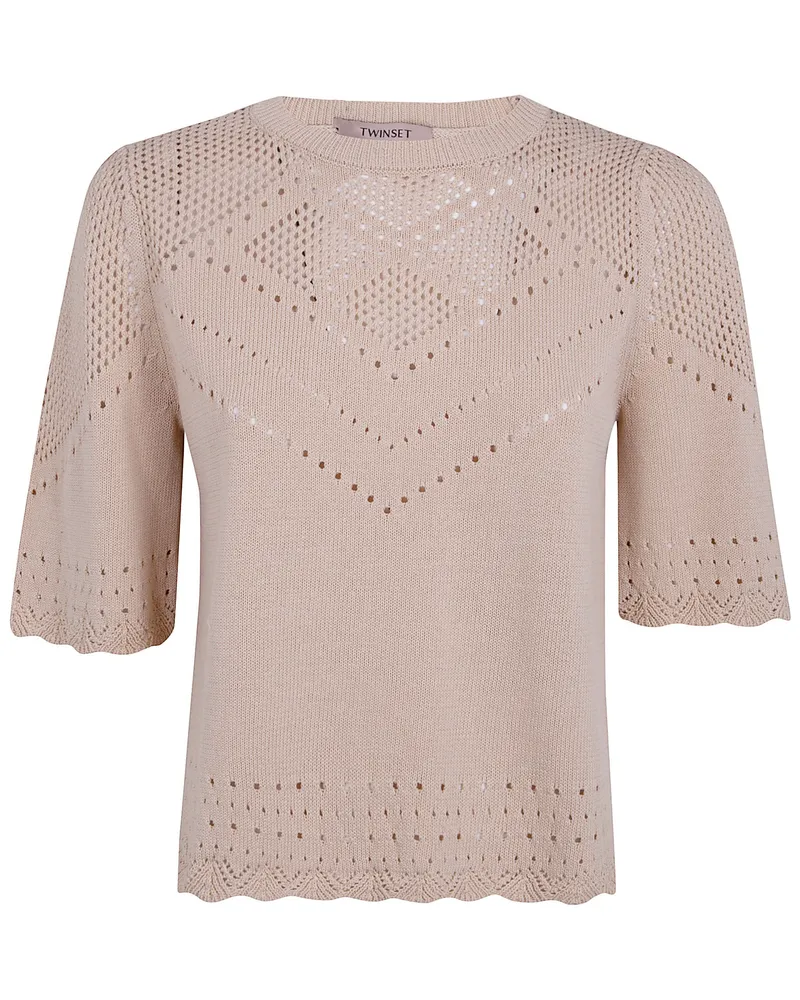 Twin-Set Round Neck Sweater Beige