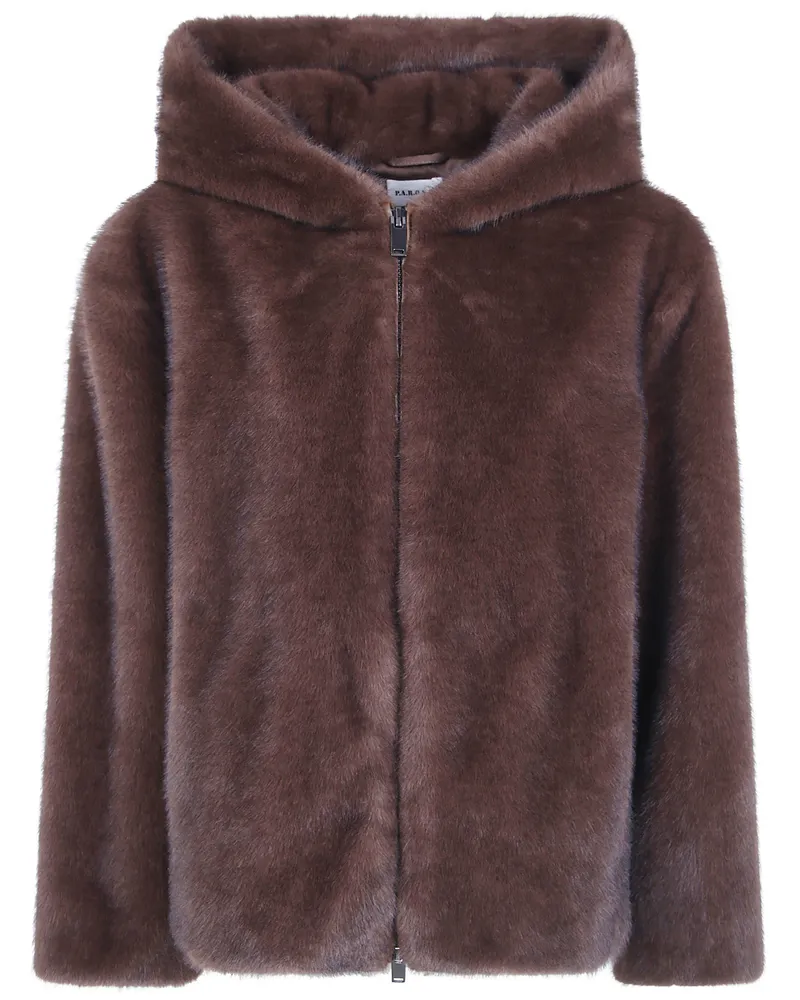 P.A.R.O.S.H. P. A.R. O.S. H. Jacket Hooded "Fantasy Brown Brown