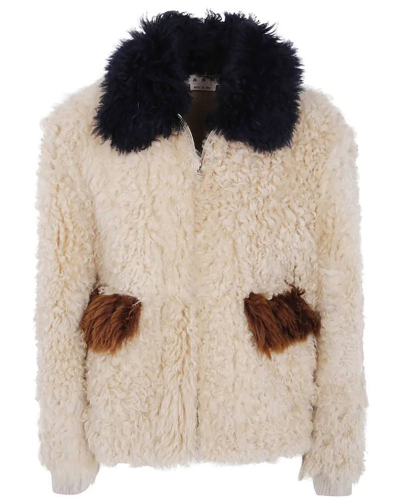 Marni Jacket Lamb Fur "Jumy0217lq. Lm044 White