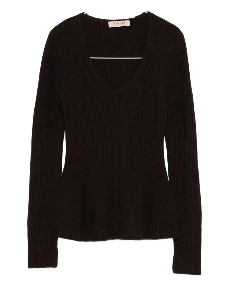 Twin-Set Round Neck Sweater Black