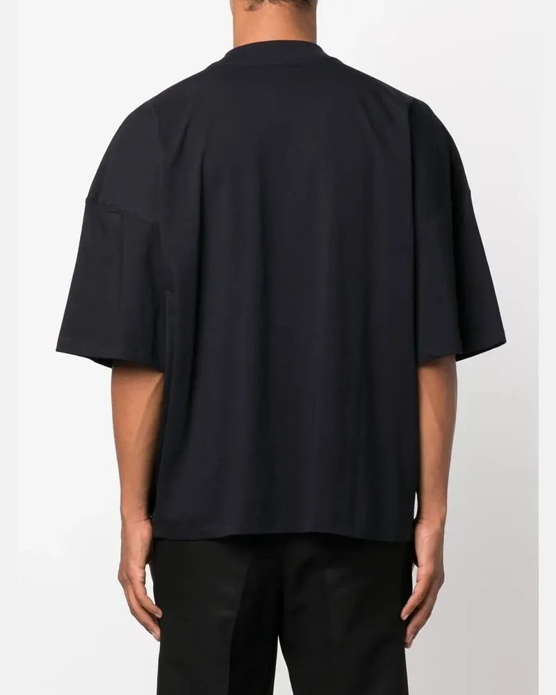 Jil Sander Crewneck Short Sleeves Classic T-Shirt Blue