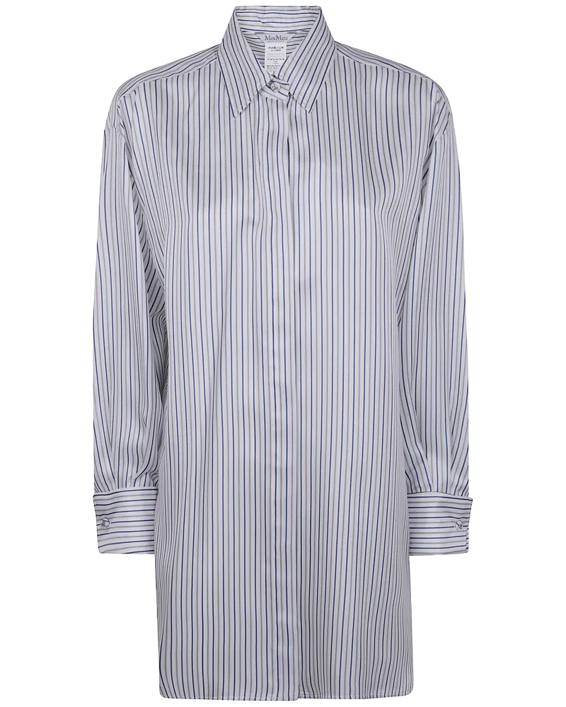 Max Mara Monviso" Silky Stripes Shirt White