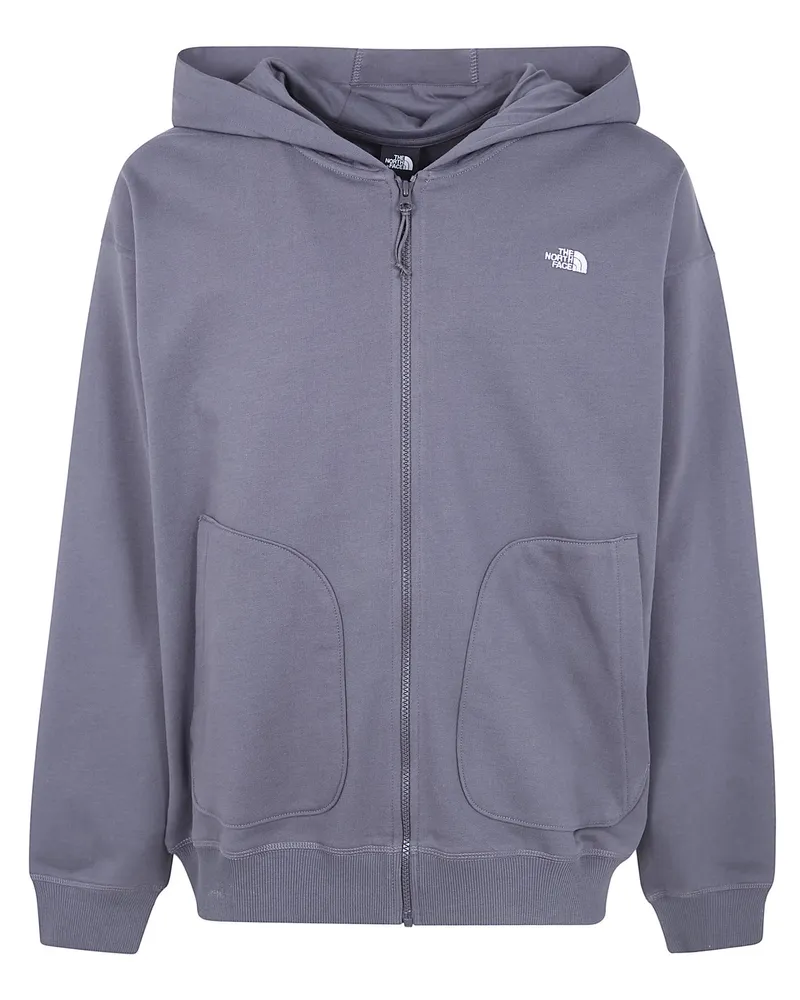 The North Face Unisex Essential" Oversize Full Zip Hoodie Gray